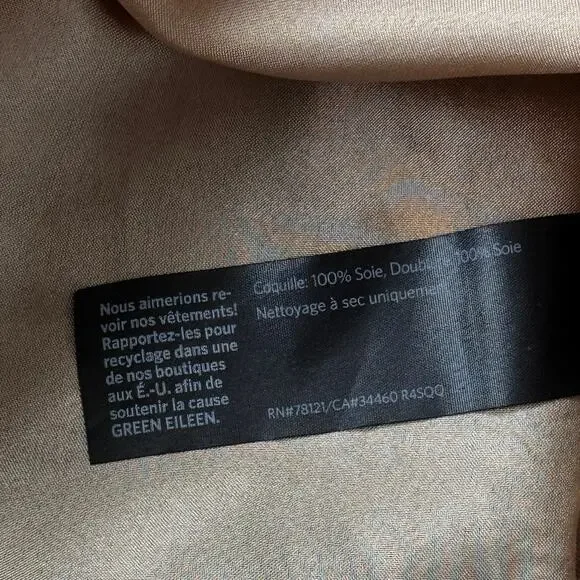 Eileen Fisher Silk Sleeveless Sequin Beaded Top Gold Size SP Small Petite - Picture 8 of 9